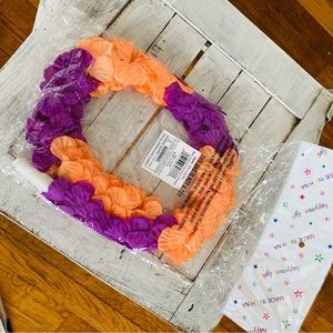 Hawaiian lei with lights purple & orange